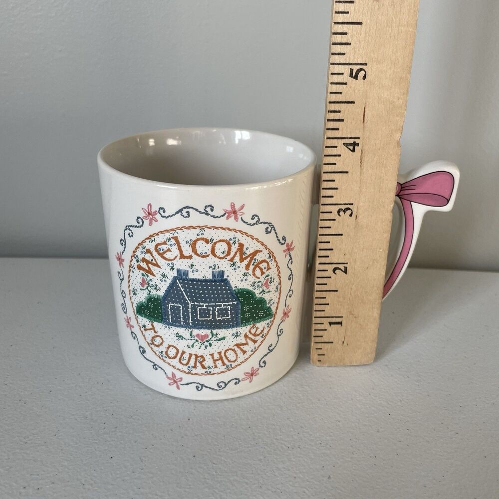 'Welcome To Our Home' Vintage Coffee Tea Mug Cup Cottagecore Country 12oz - Picture 9 of 9